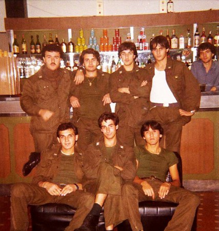 87° VAM-Al bar-Cecco,io,Marco,Paolo,Franco,Maiolini e Giancarlo.